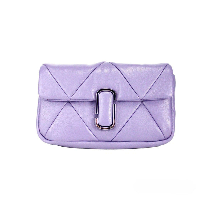 Marc Jacobs The J Daybreak Diamond Quilted Leather Shoulder Crossbody Bag Silver