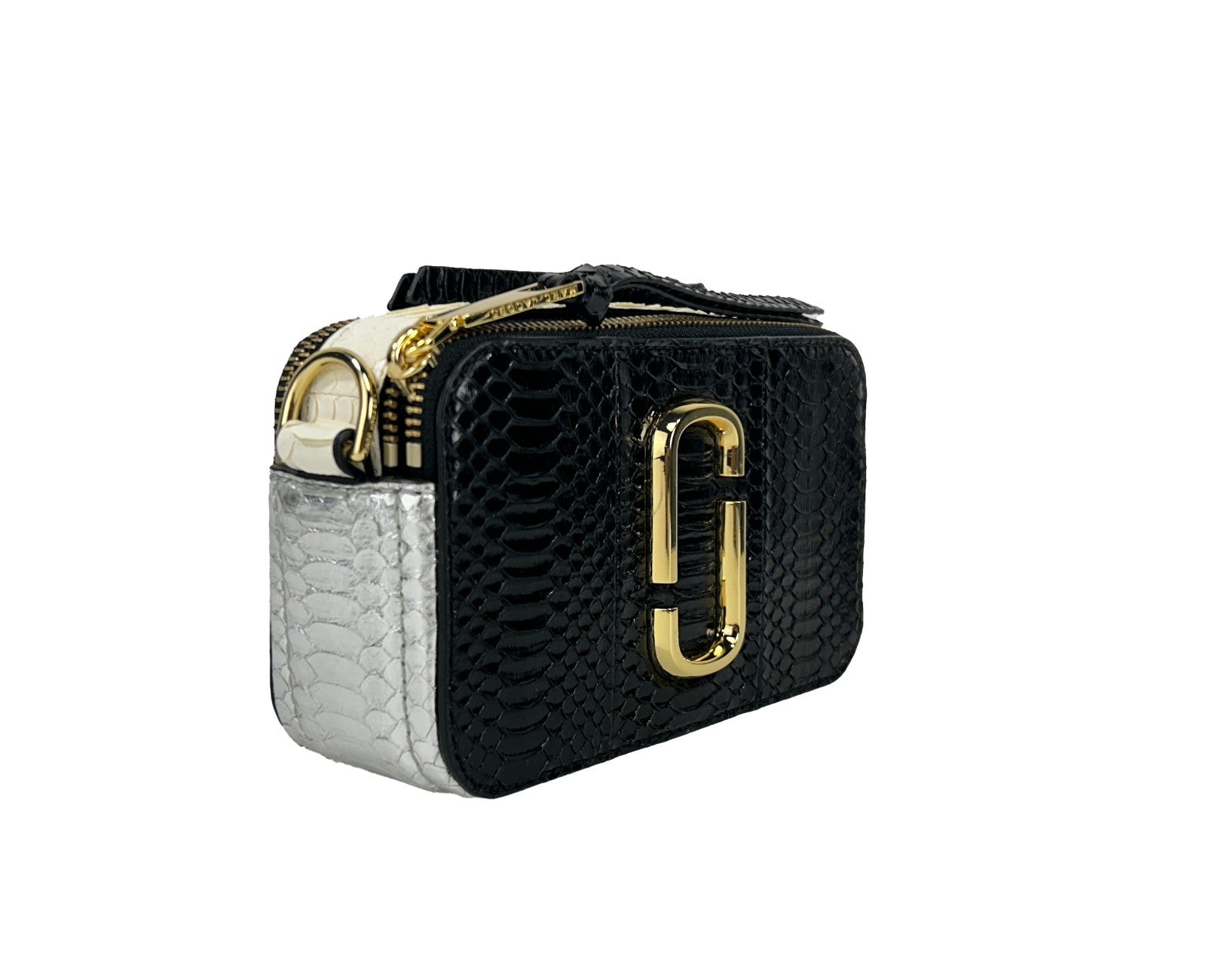 Marc Jacobs The Snapshot Snake Skin Crossbody Bag Gold Calfskin