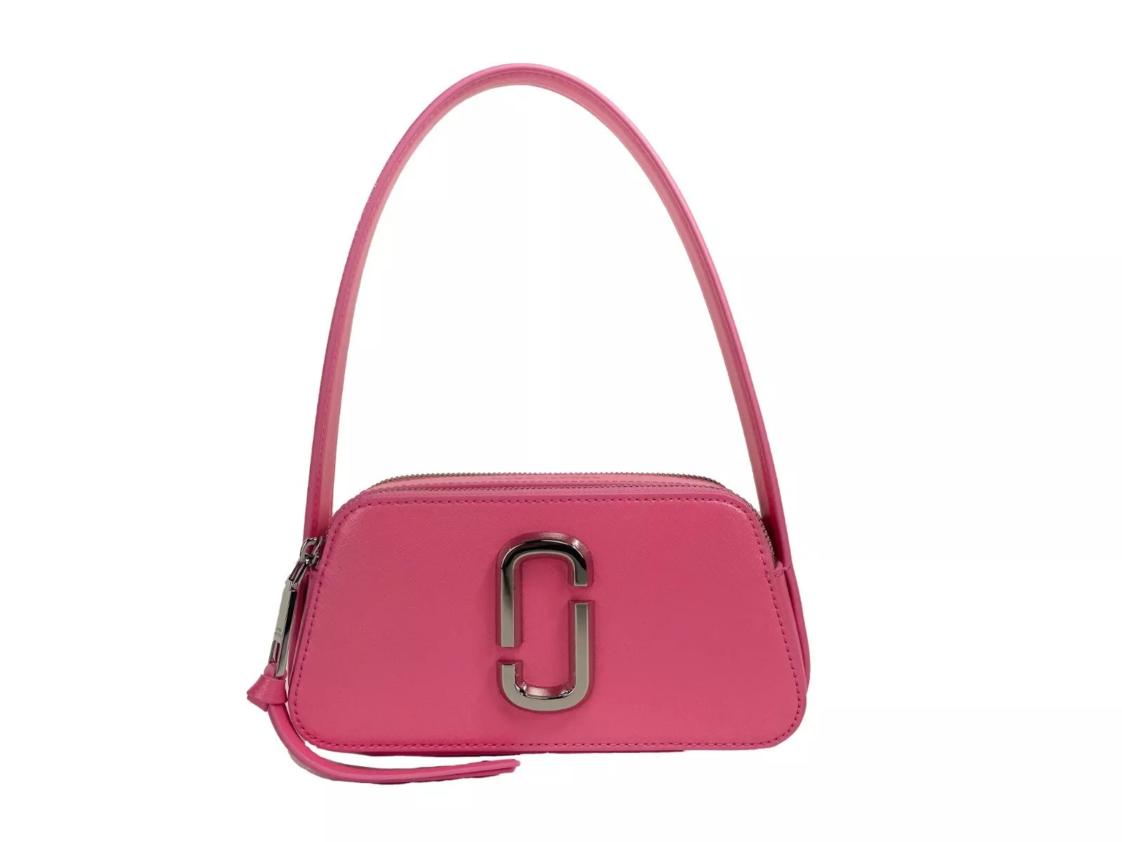 Marc Jacobs The Slingshot Leather Shoulder Bag Silver