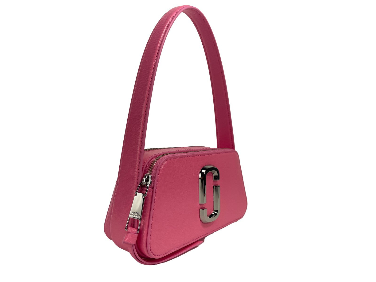 Marc Jacobs The Slingshot Leather Shoulder Bag Silver