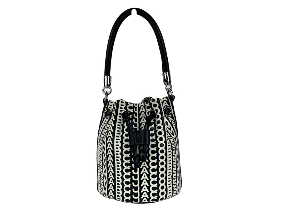 Marc Jacobs Leather bucket bag in silver