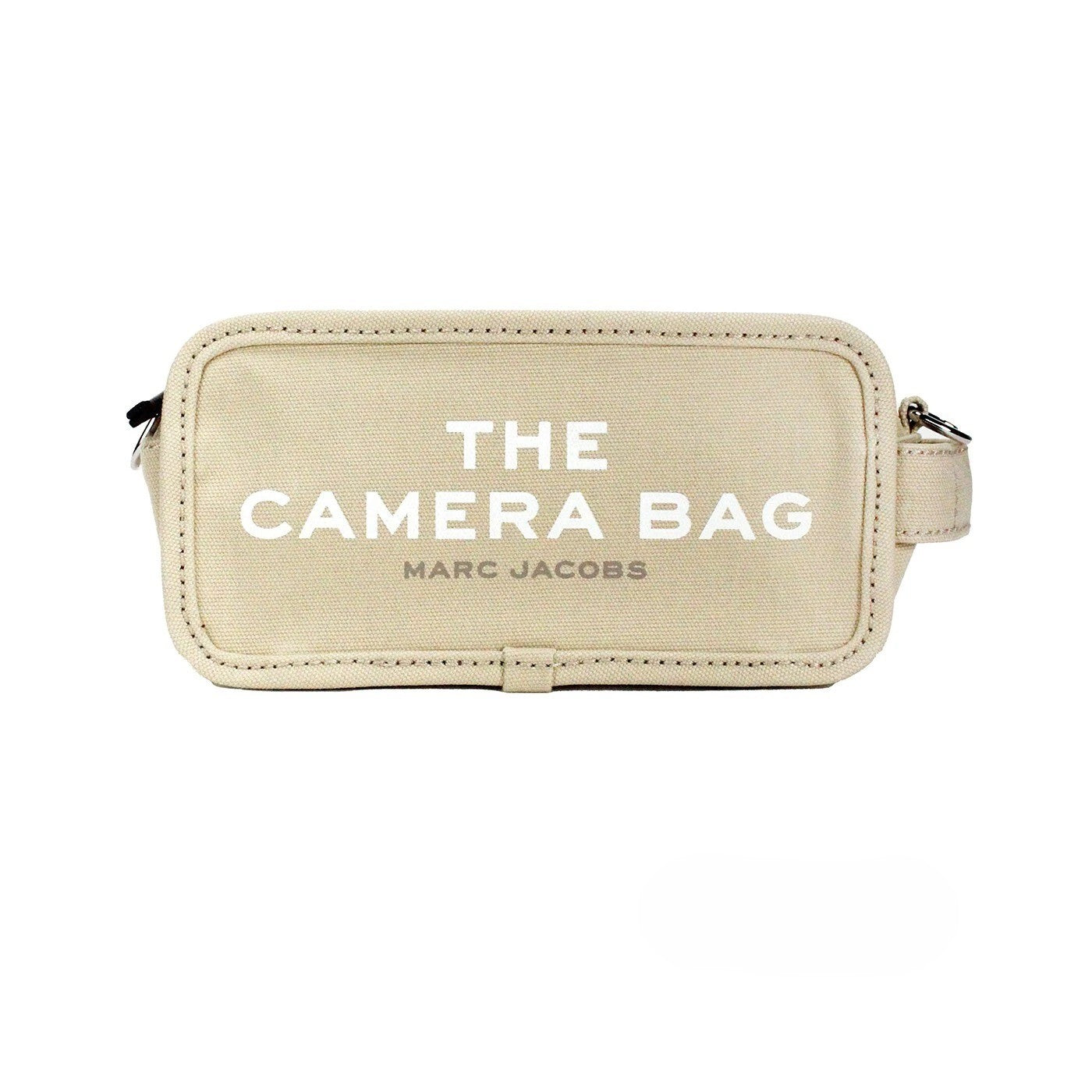 Marc Jacobs The Camera Bag Beige Canvas Crossbody Silver