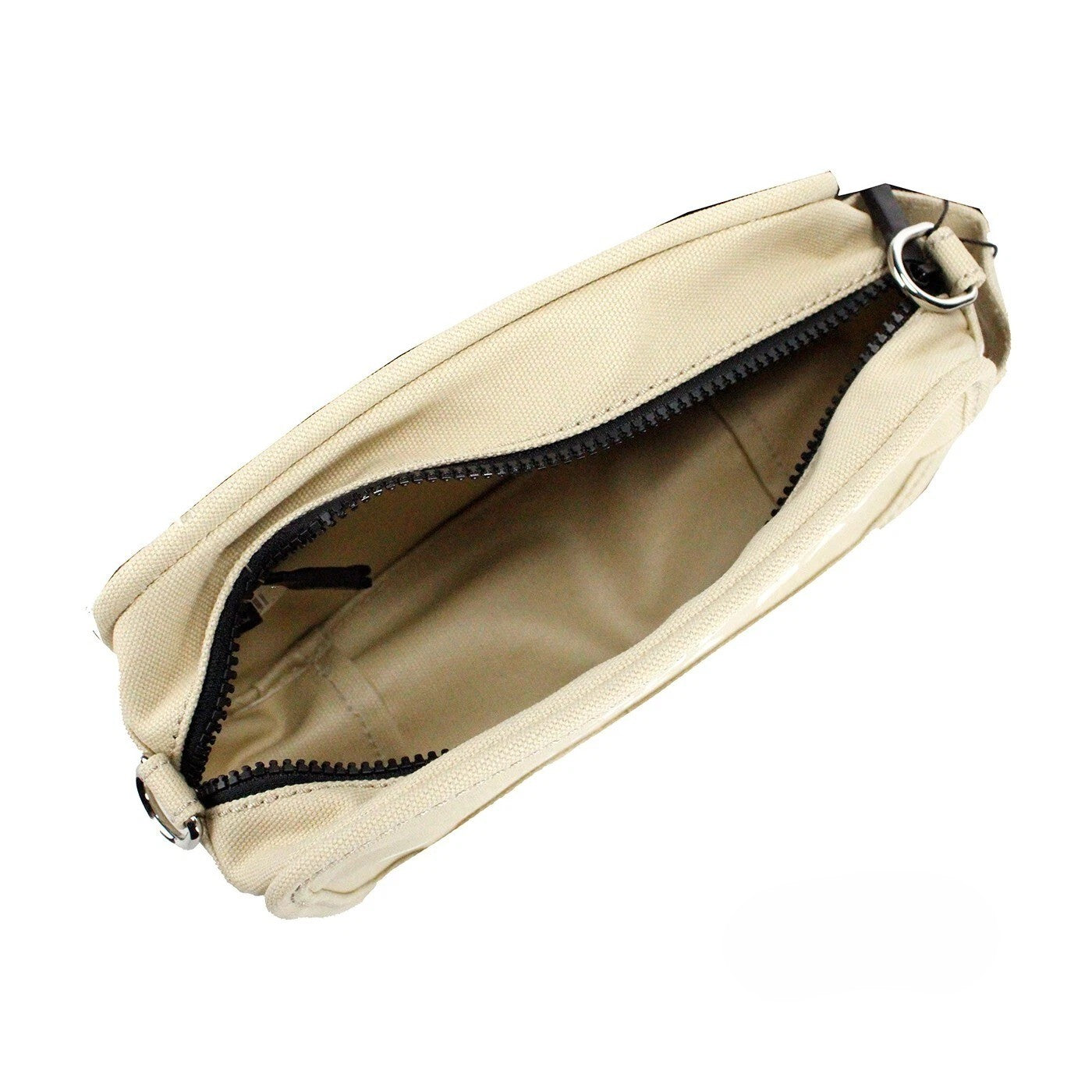 Marc Jacobs The Camera Bag Beige Canvas Crossbody Silver