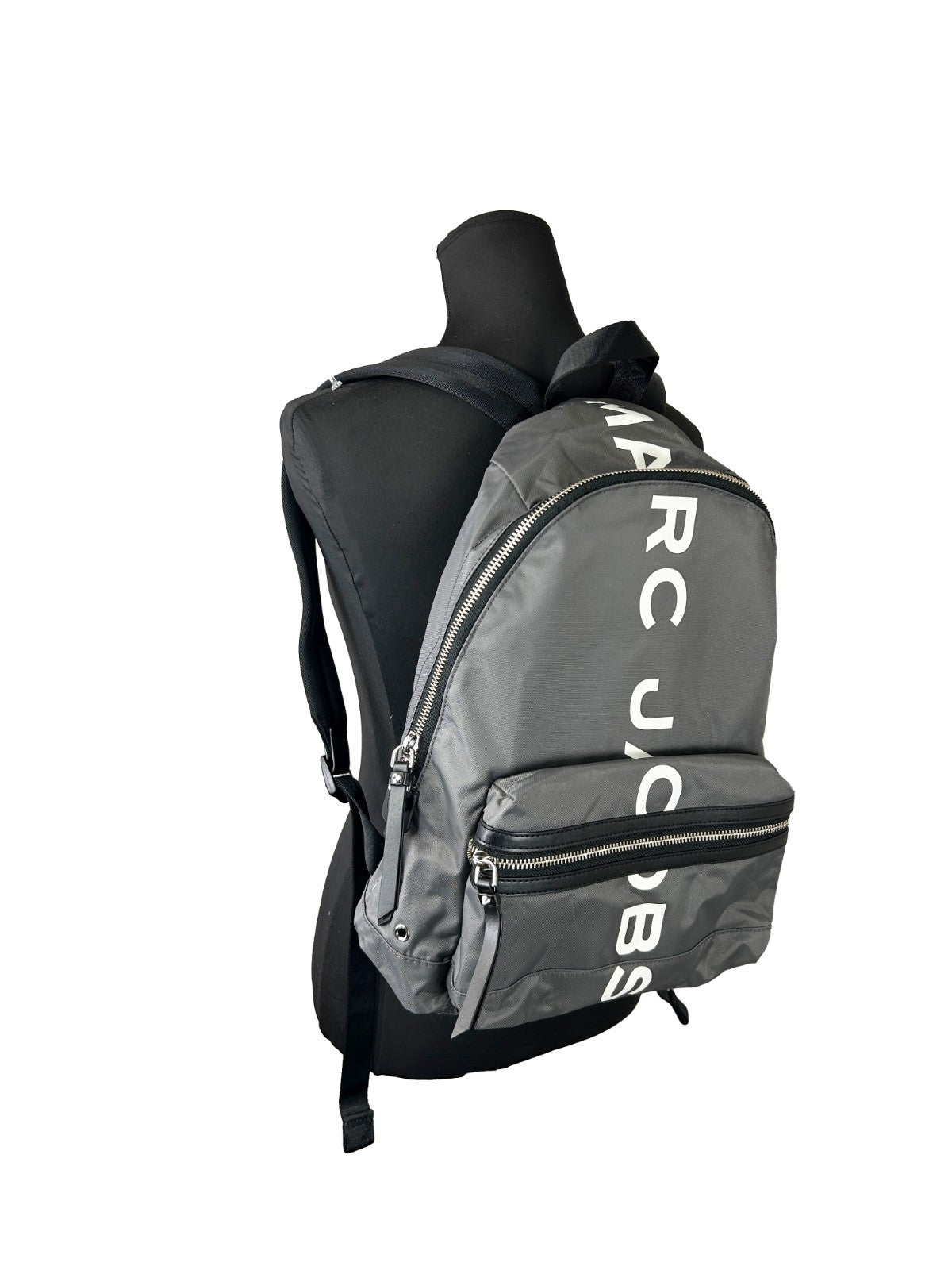 Marc Jacobs Suspiria Nylon Backpack Bookbag Silver