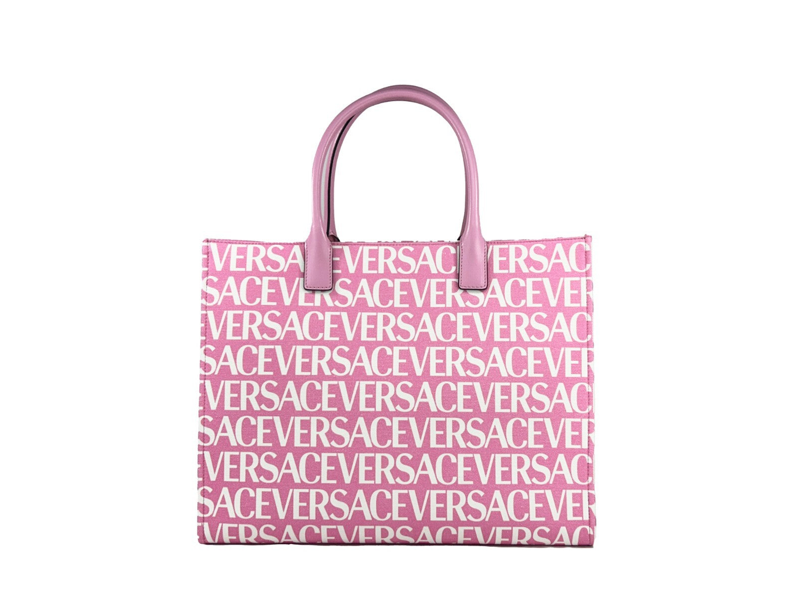 Versace Medusa Large Canvas Tote Bag Baby Pink Gold