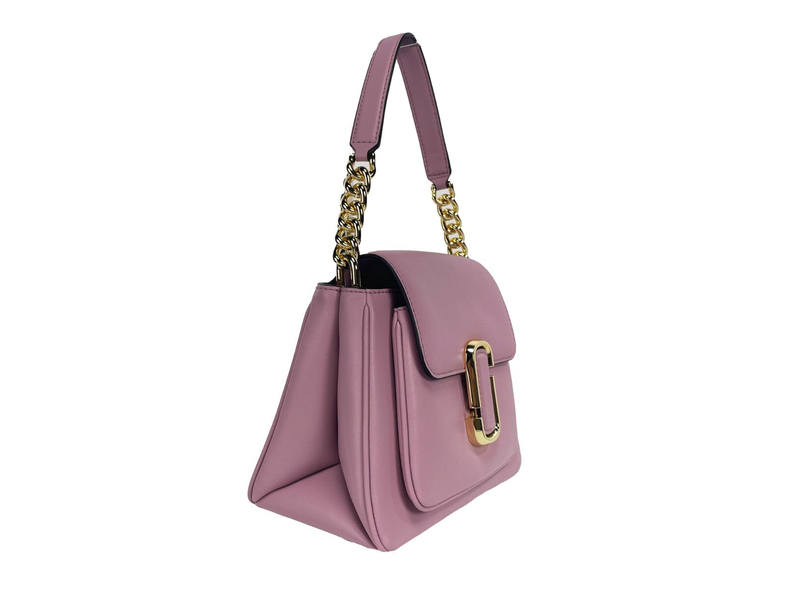Marc Jacobs The J Mini Chain Satchel Bag Crossbody Gold Leather