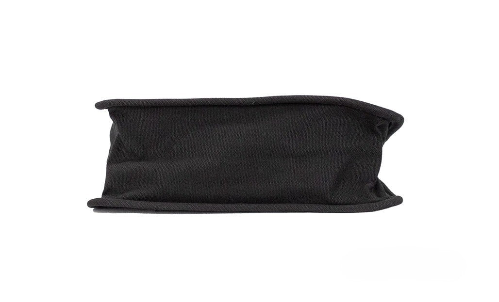Marc Jacobs Medium Black Canvas Fabric Shoulder Convertible Tote Purse Bag Silver