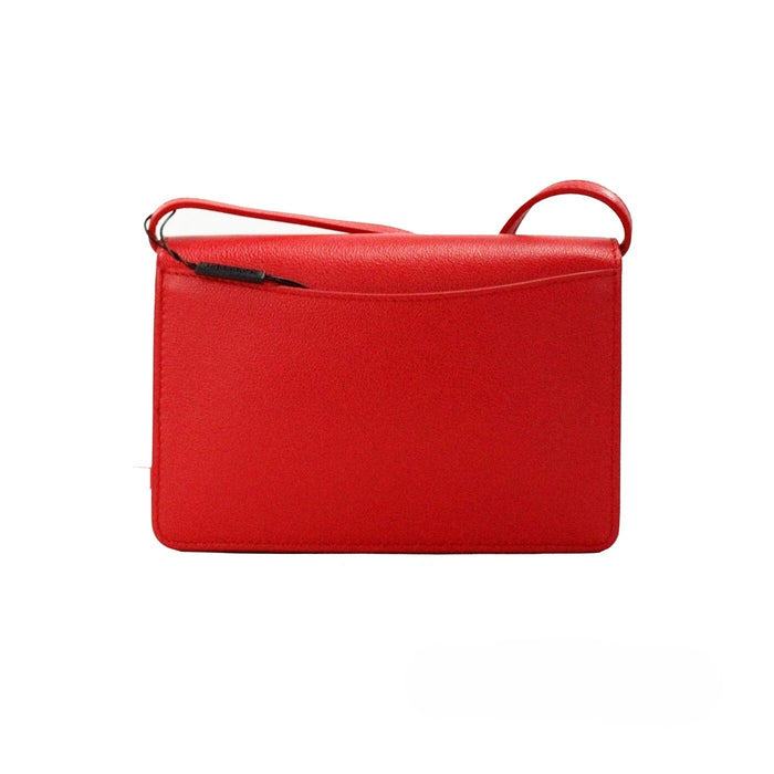 Burberry Hampshire Small Red Embossed Logo Smooth Leather Crossbody Bag Gold