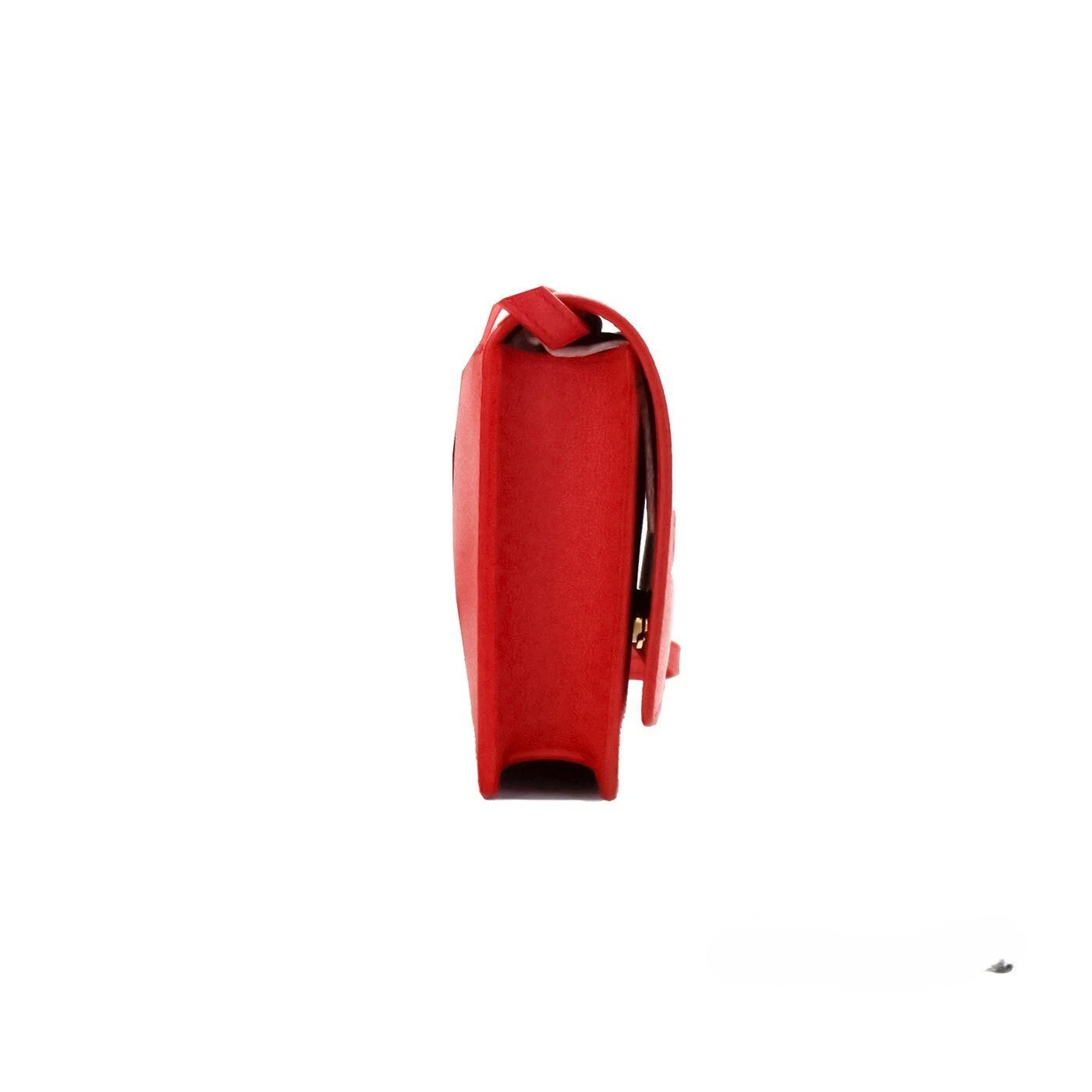 Burberry Hampshire Small Red Embossed Logo Smooth Leather Crossbody Bag Gold