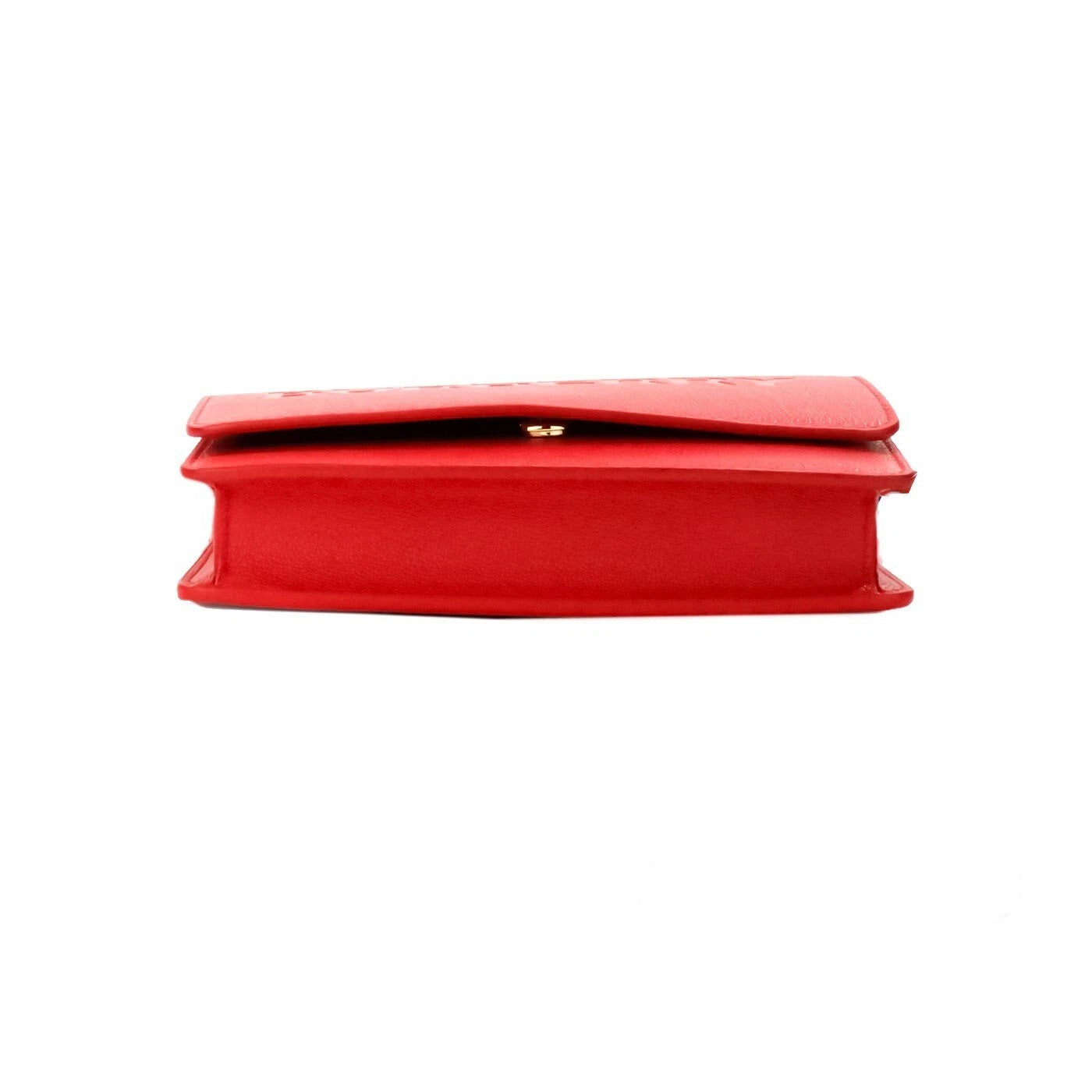 Burberry Hampshire Small Red Embossed Logo Smooth Leather Crossbody Bag Gold