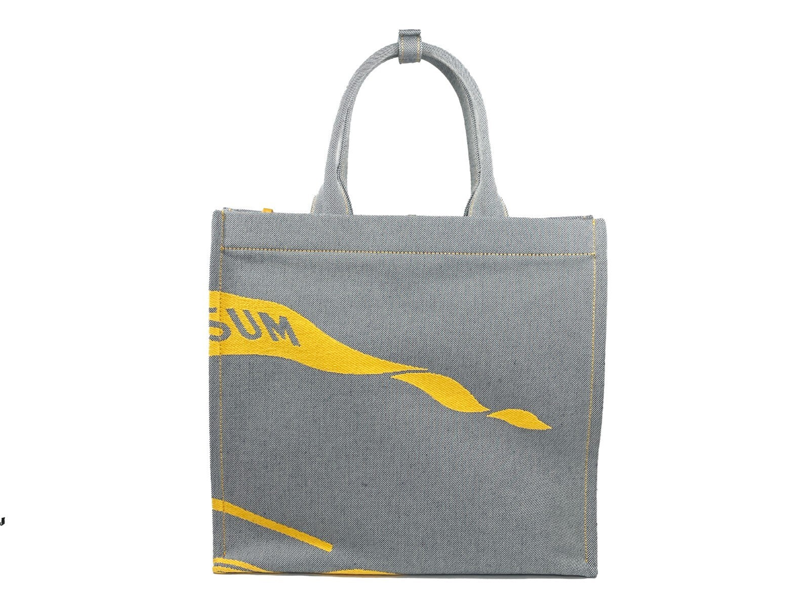 Burberry Ekd Canvas Tote Bag With Coin Pouch Silver