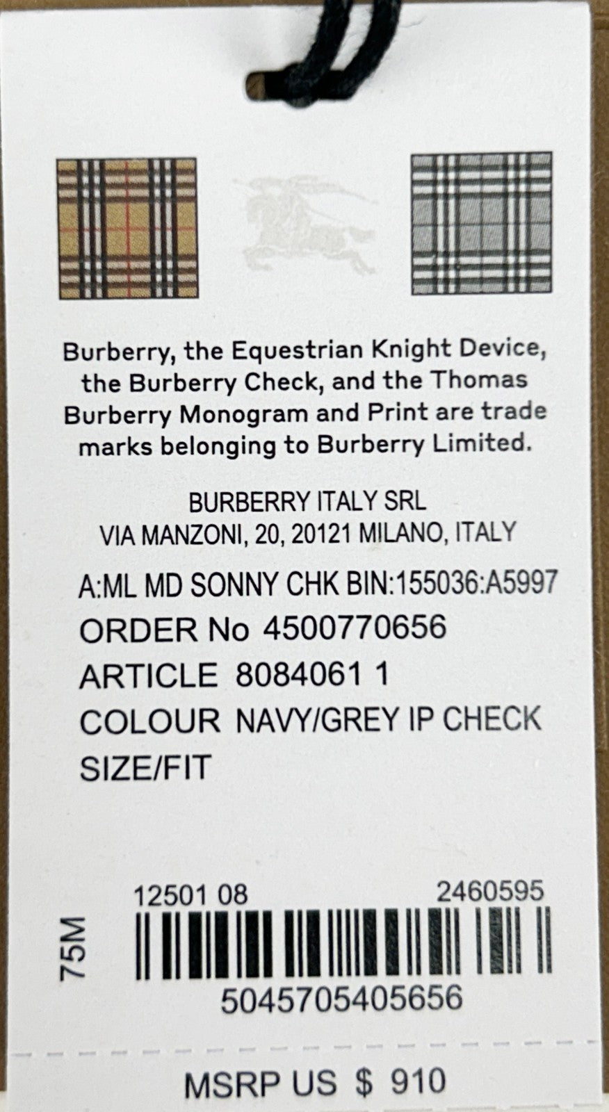 Burberry Medium Check Sonny Fanny Belt Bag Silver Canvas