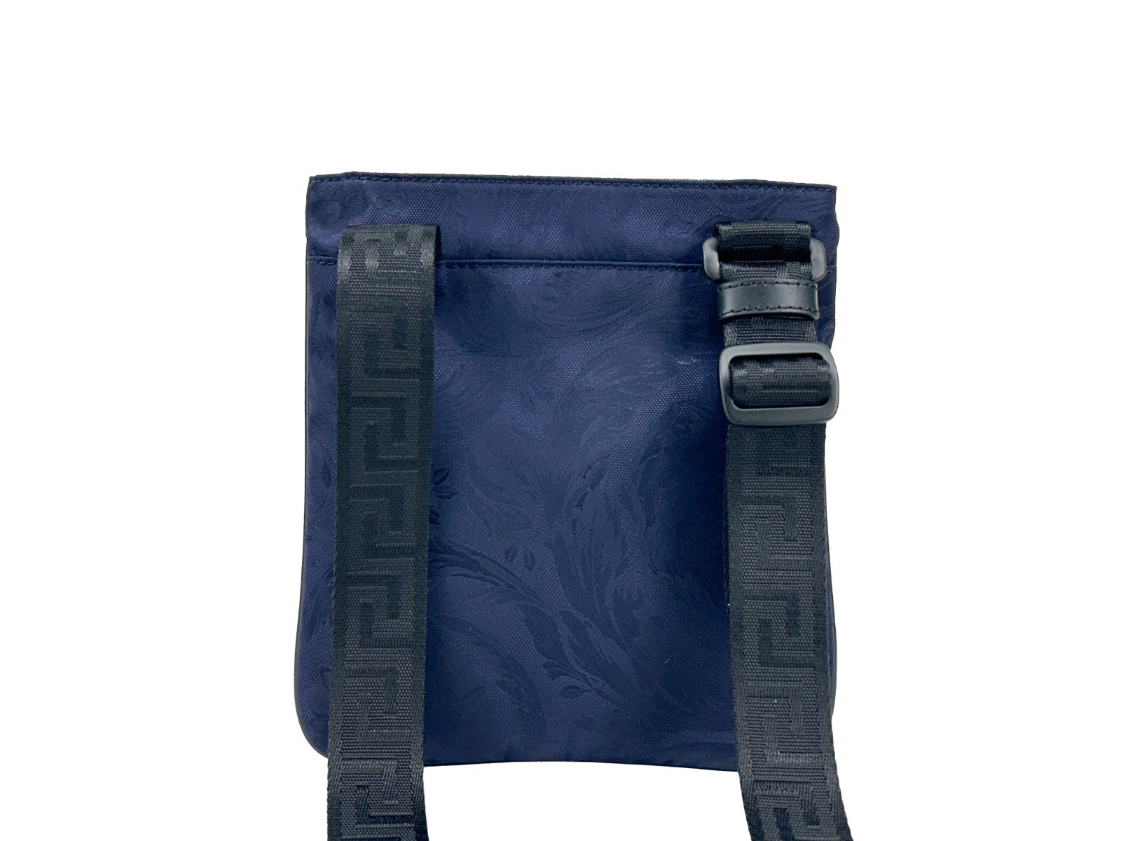 Versace Medusa Flat Crossbody Bag Silver Canvas