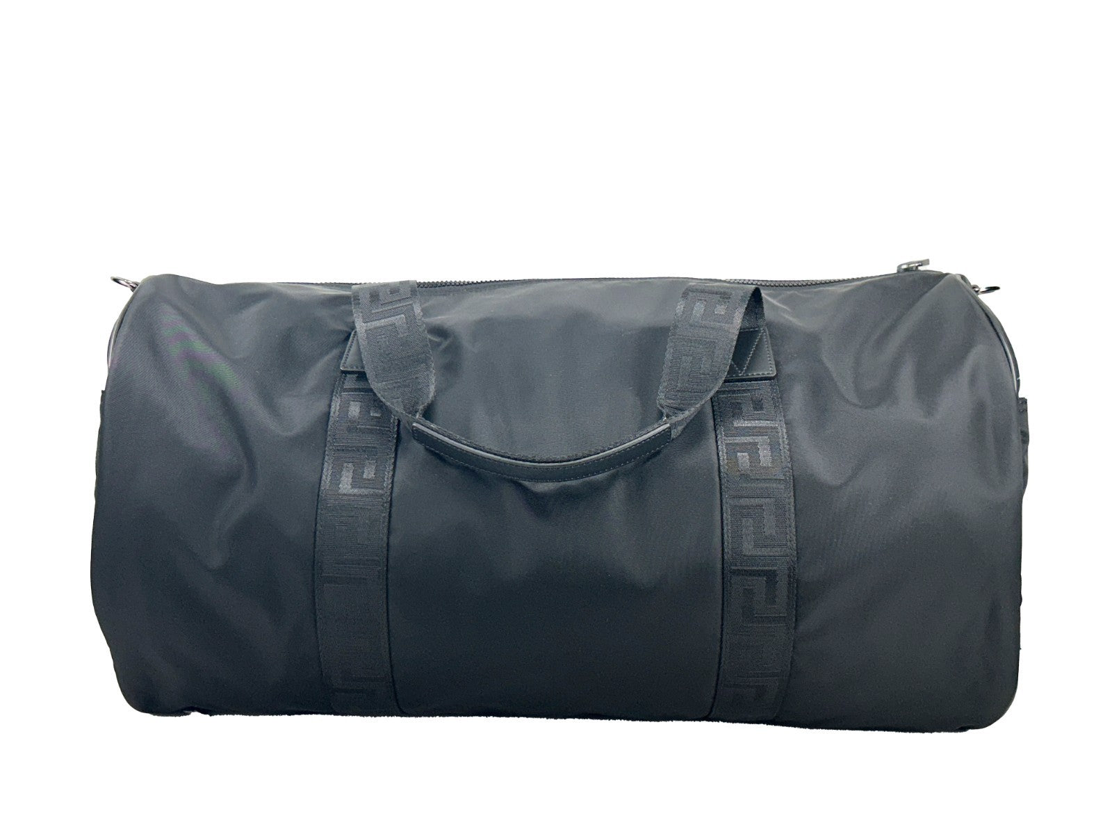 Versace Medusa Large Nylon Duffle Bag Silver