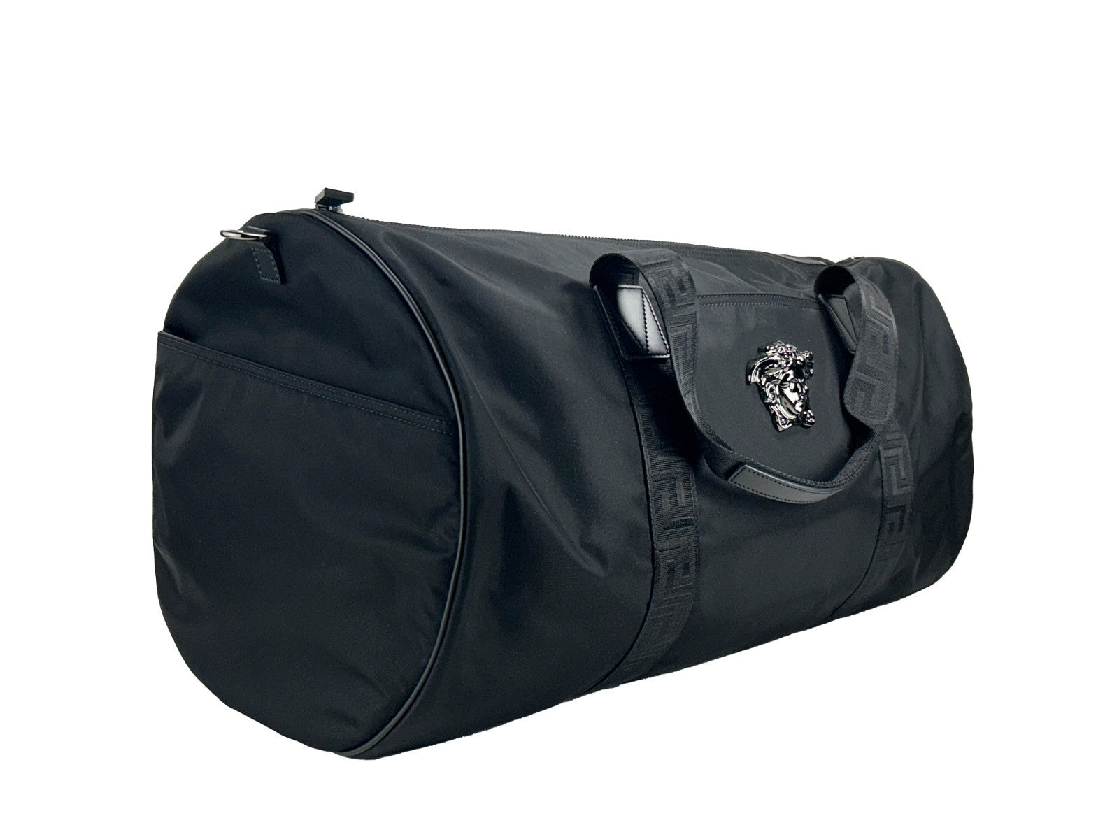 Versace Medusa Large Nylon Duffle Bag Silver