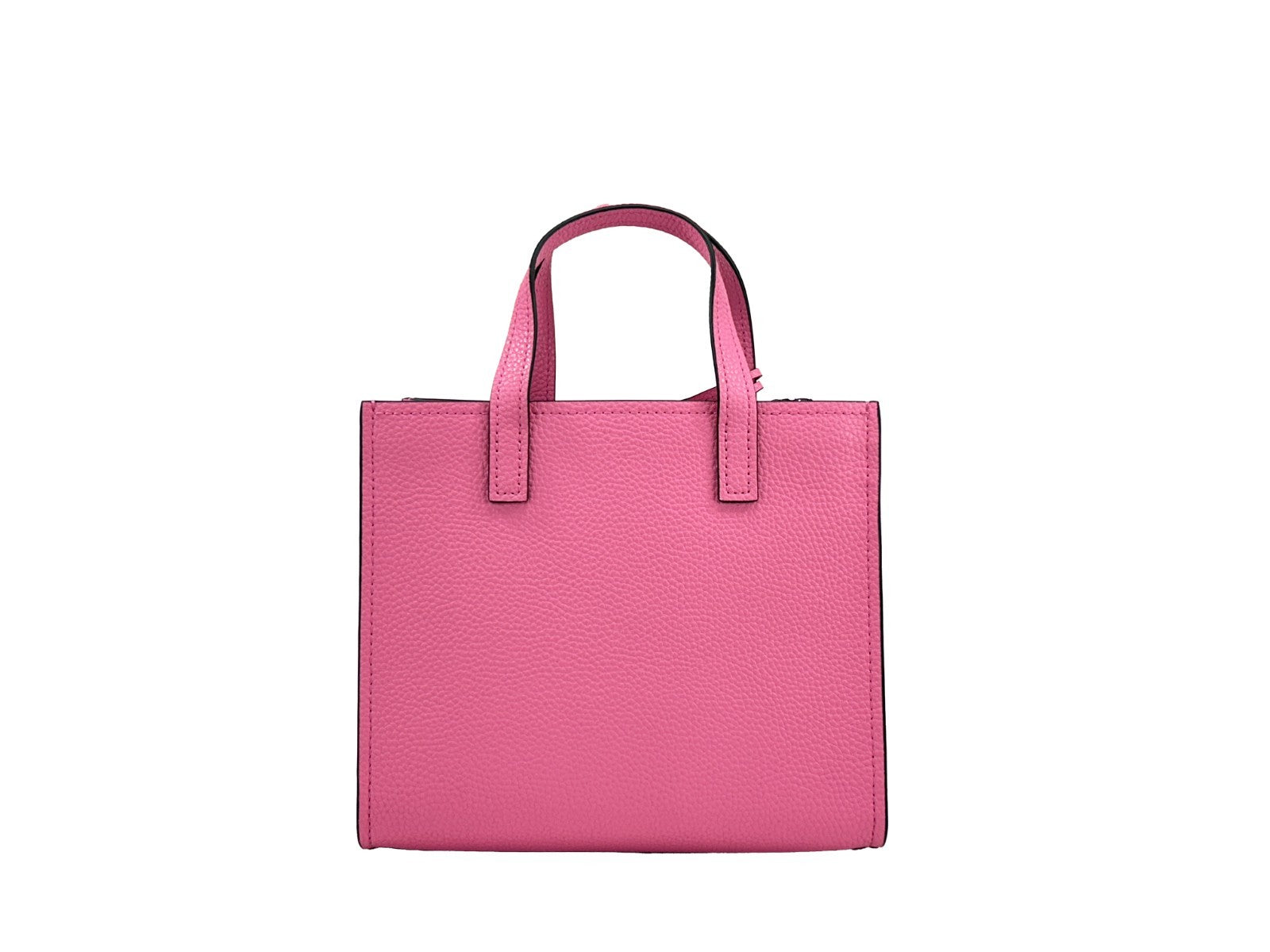 Marc Jacobs Mini Grind Pink Leather Crossbody Bag Purse Silver