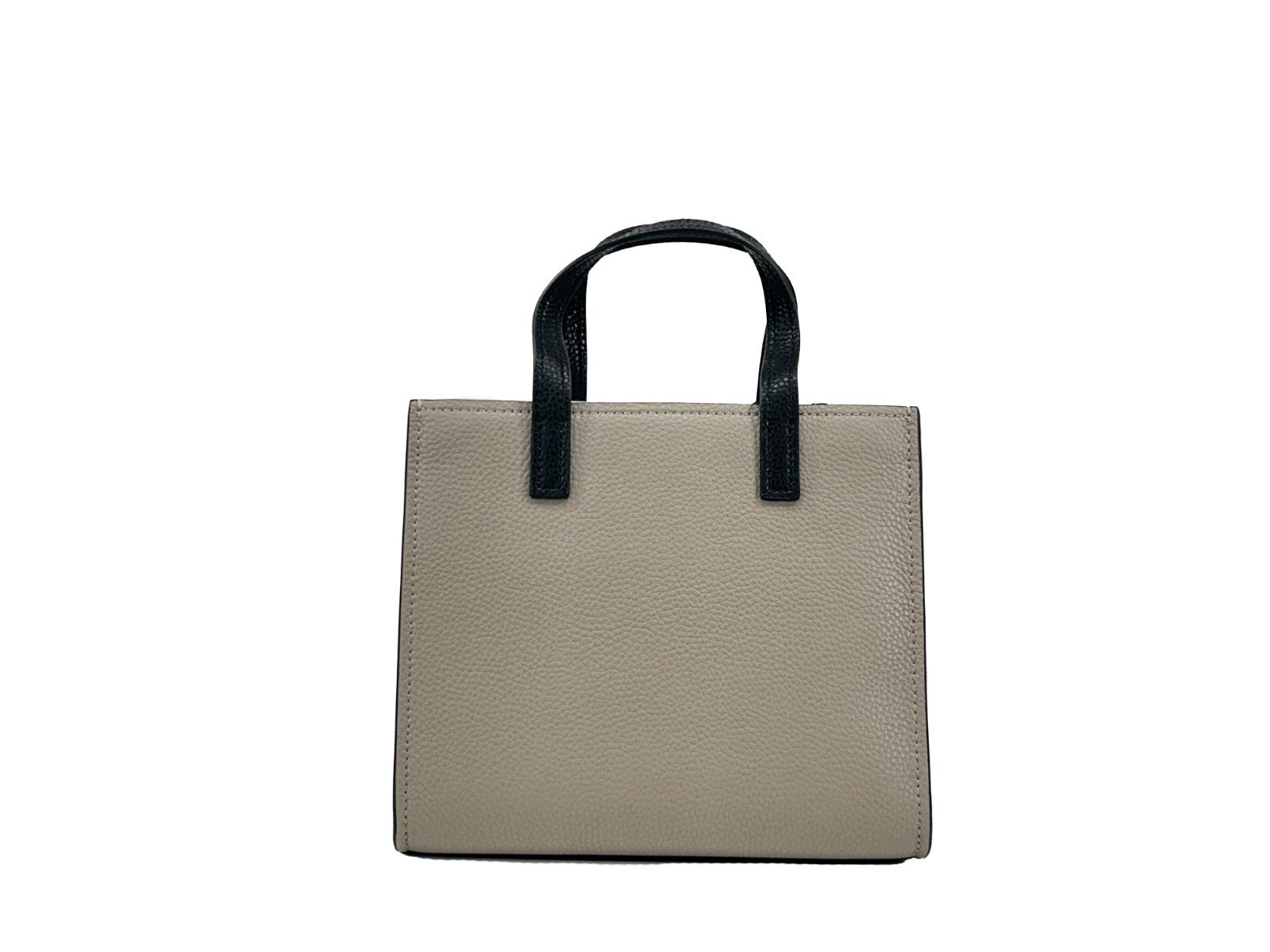 Marc Jacobs Grind Mini Leather Tote Crossbody Bag Silver
