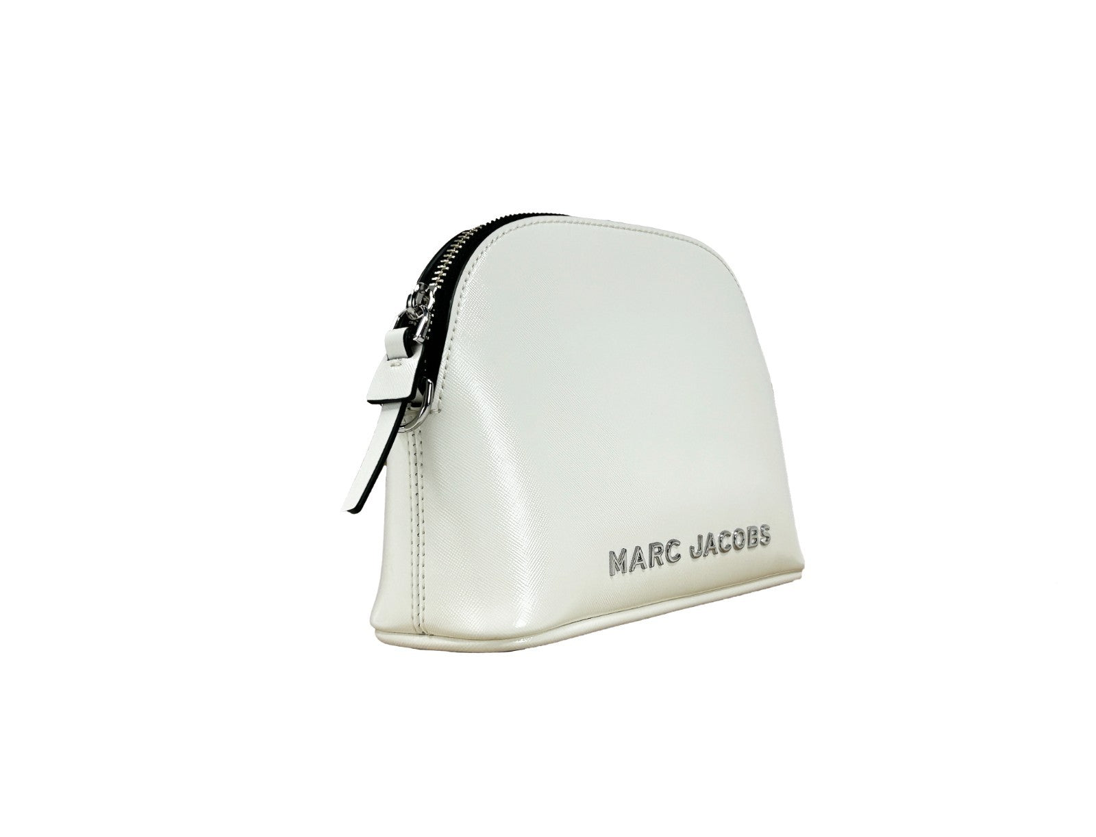 Marc Jacobs Small Leather Dome Crossbody Bag Silver