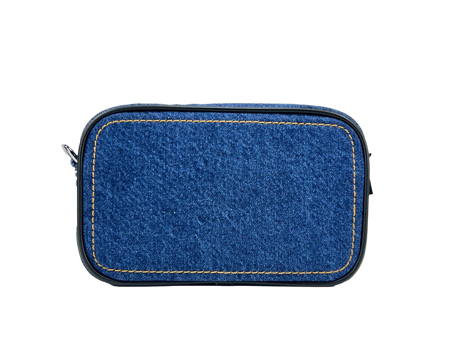 Marc Jacobs Flash Denim Camera Crossbody Bag Purse Silver