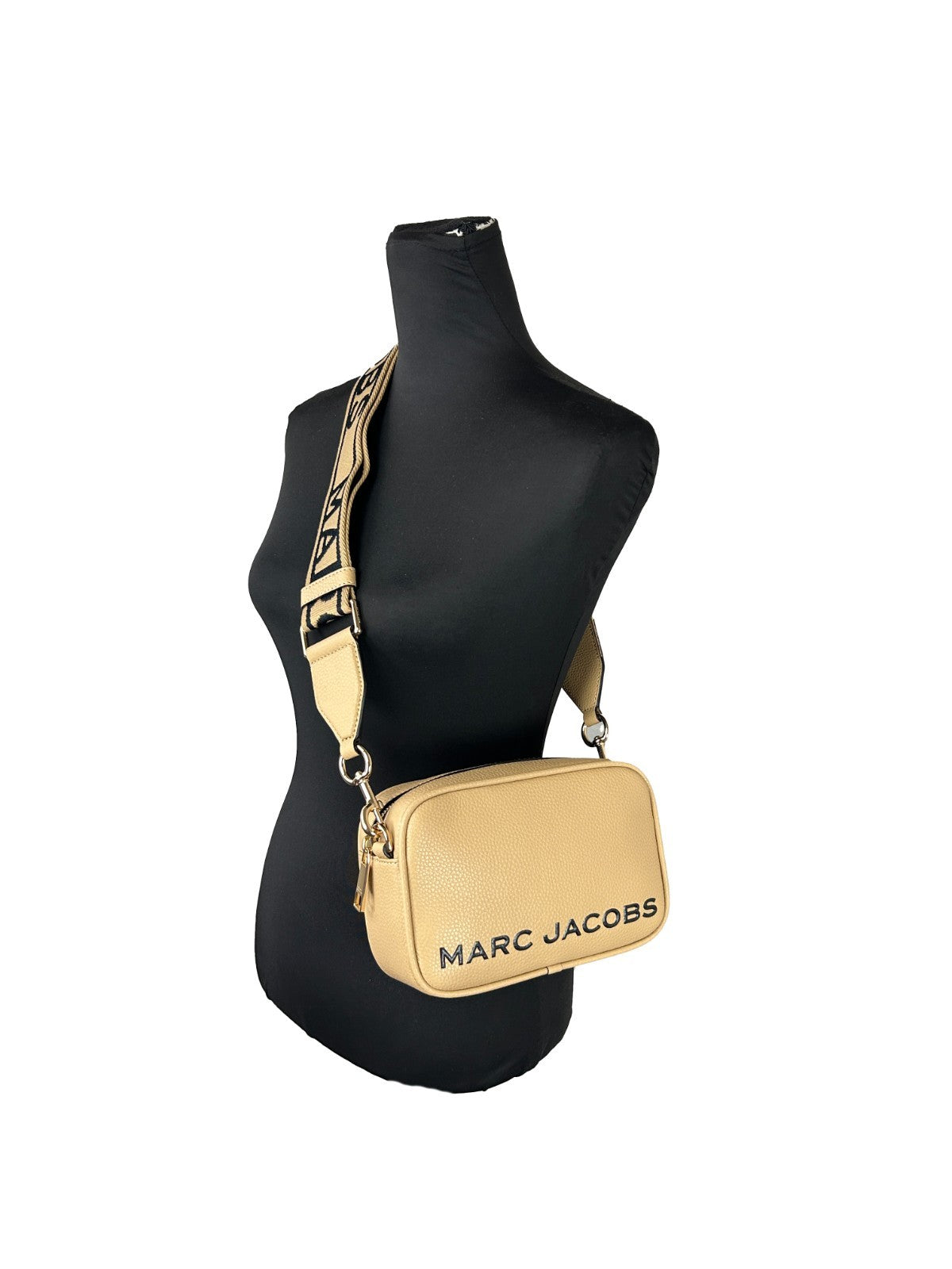 Marc Jacobs Flash Leather Camera Crossbody Bag Gold