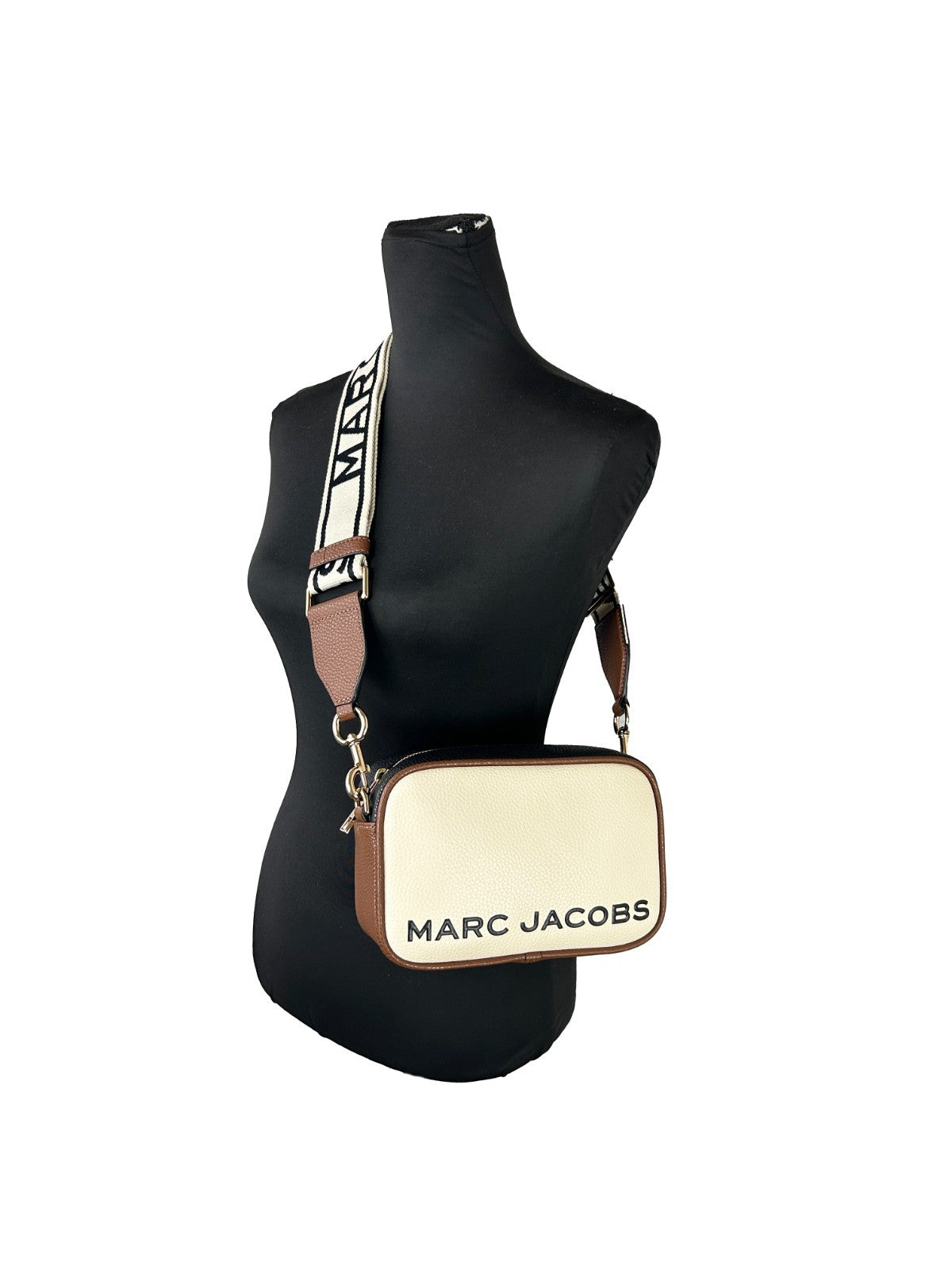 Marc Jacobs Flash Leather Camera Crossbody Bag Gold