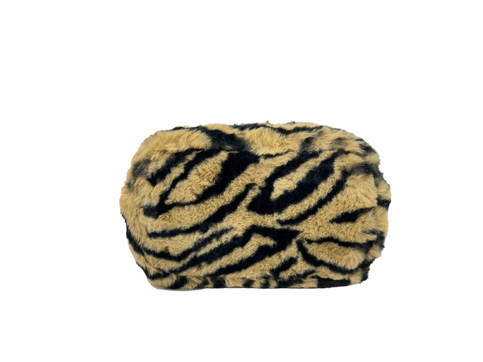 Marc Jacobs The Snapshot Tiger Fur Crossbody Bag Gold Faux