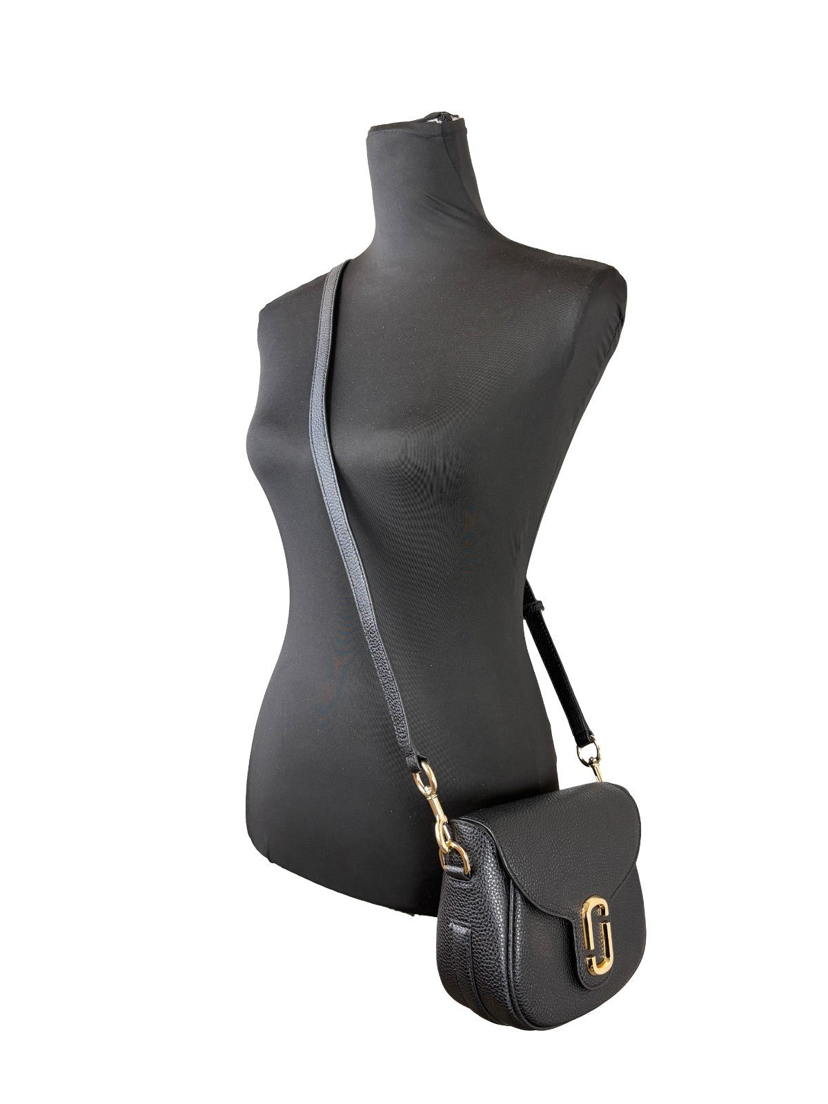 Marc Jacobs Leather Saddle Crossbody Bag Gold