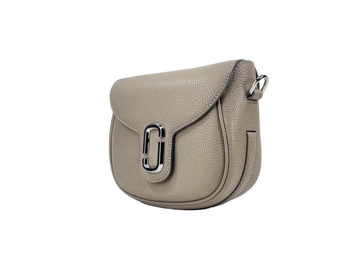 Marc Jacobs Leather Saddle Crossbody Bag Silver