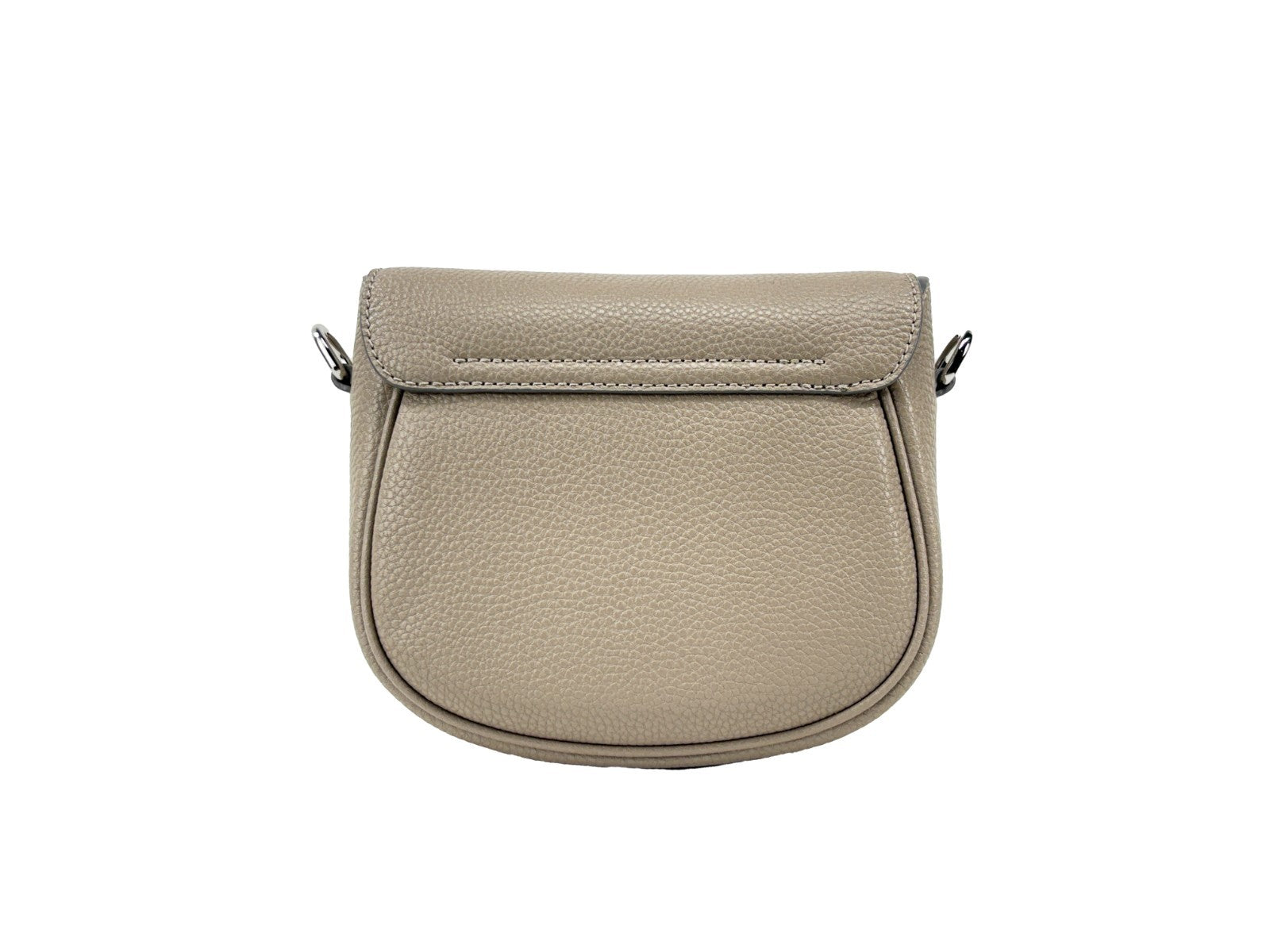 Marc Jacobs Leather Saddle Crossbody Bag Silver