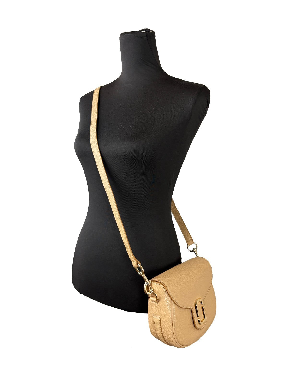 Marc Jacobs Leather Saddle Crossbody Bag Gold