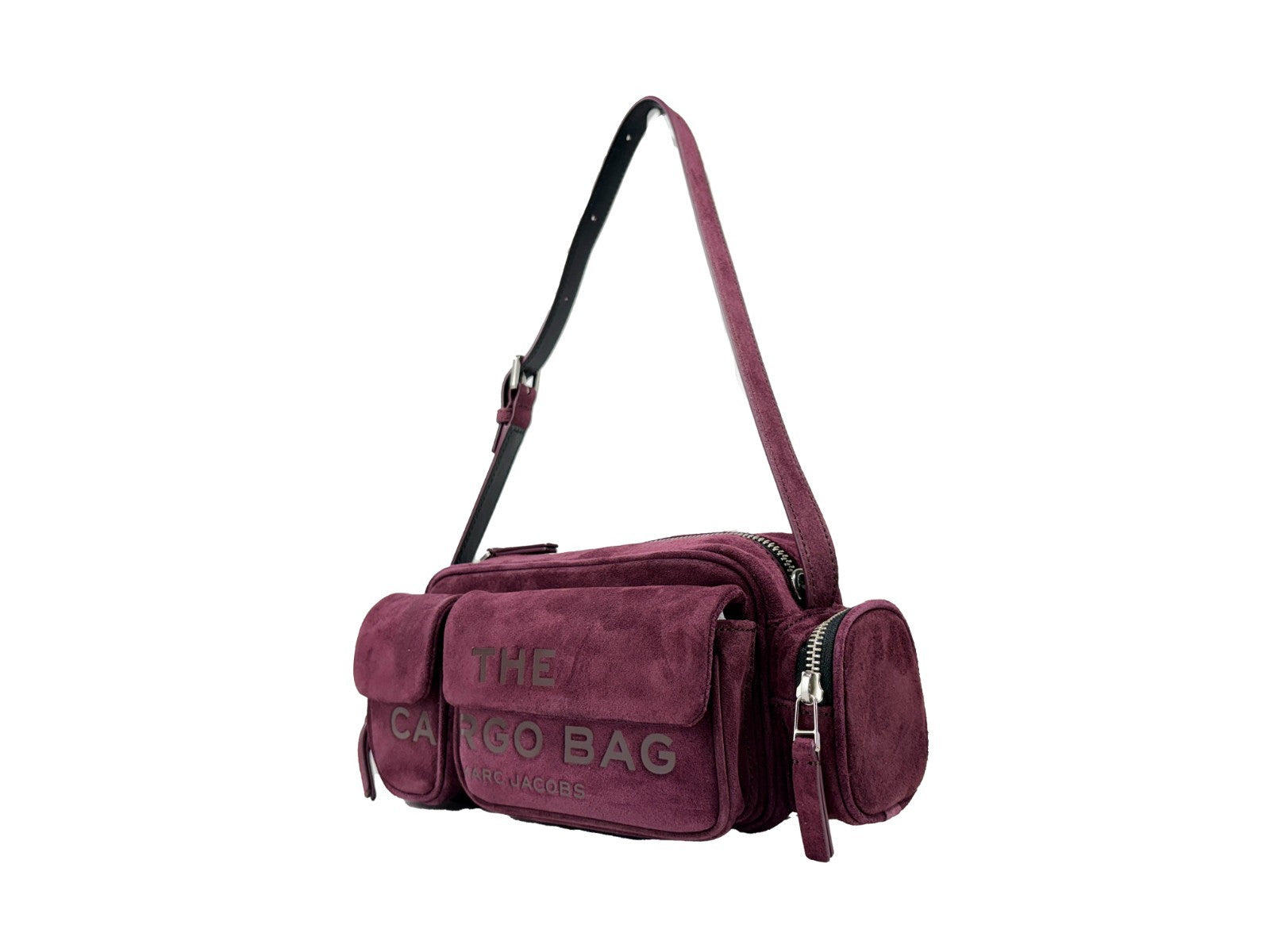 Marc Jacobs The Cargo Suede Shoulder Bag Silver