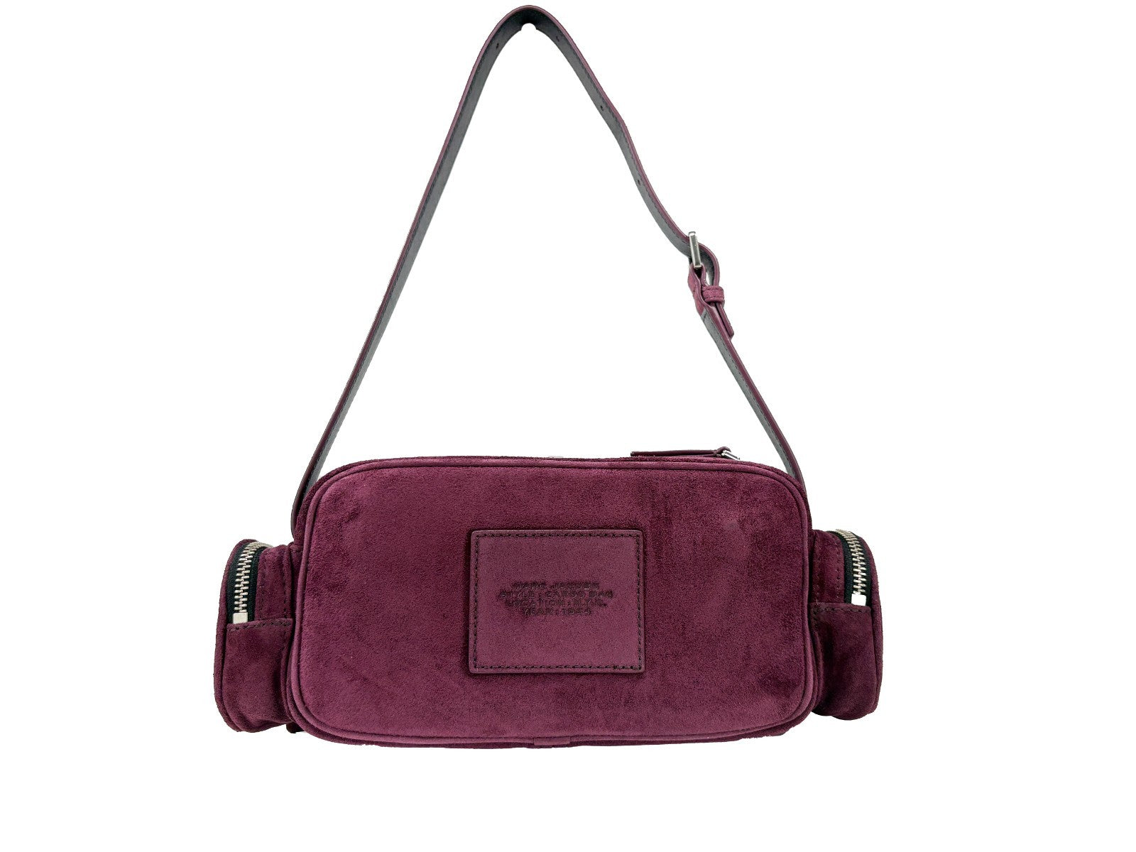 Marc Jacobs The Cargo Suede Shoulder Bag Silver