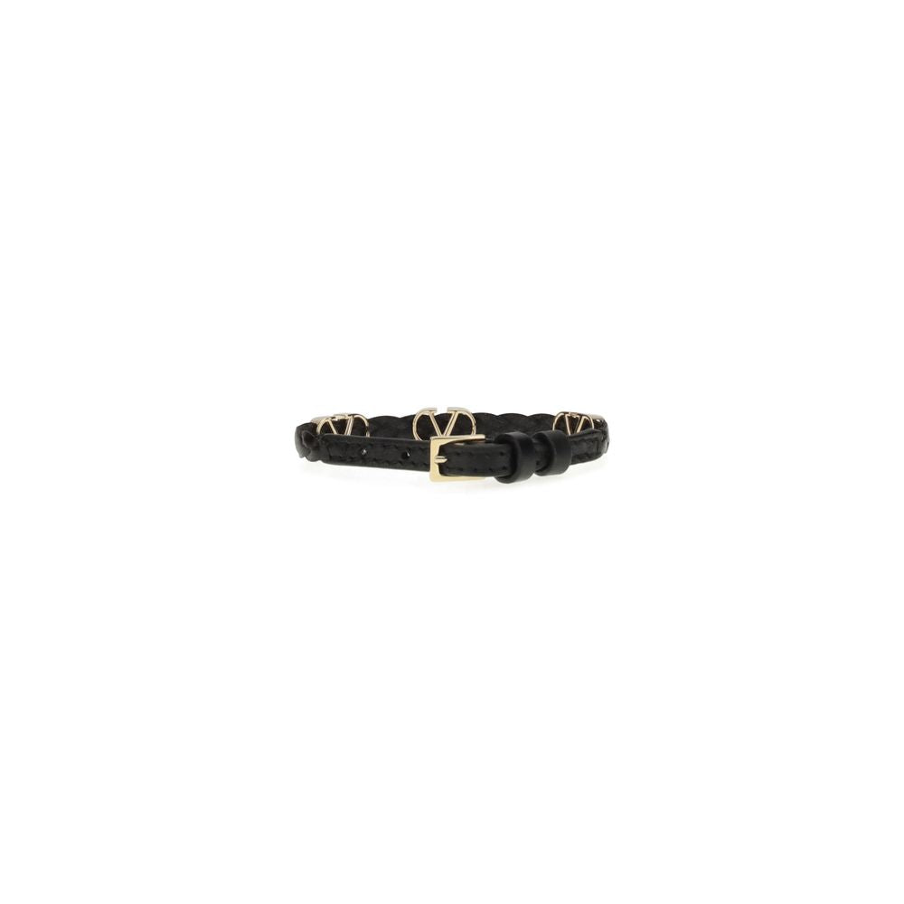 Valentino Garavani 100% Calf Leather Bos Taurus belt in black — view 2