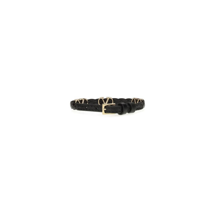 Valentino Garavani 100% Calf Leather Bos Taurus belt in black — view 2
