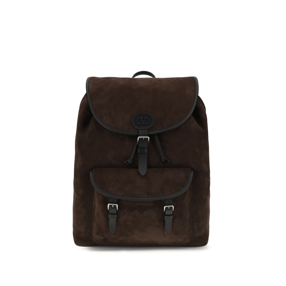 Valentino Garavani 100% Calf Leather Bos Taurus backpack in brown