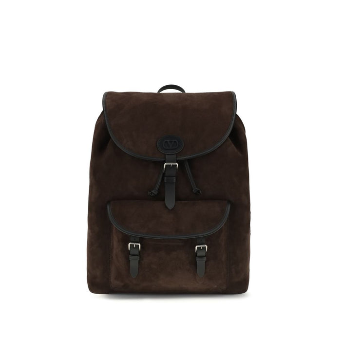 Valentino Garavani 100% Calf Leather Bos Taurus backpack in brown