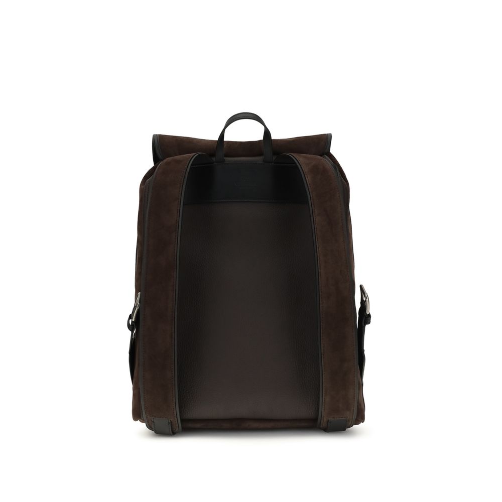 Valentino Garavani 100% Calf Leather Bos Taurus backpack in brown — view 2