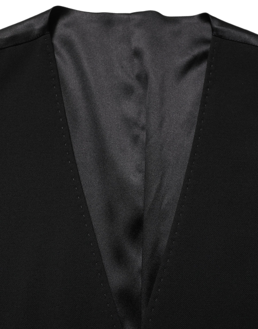 Dolce & Gabbana 100% Virgin Wool; Lining 97% Silk vest in black