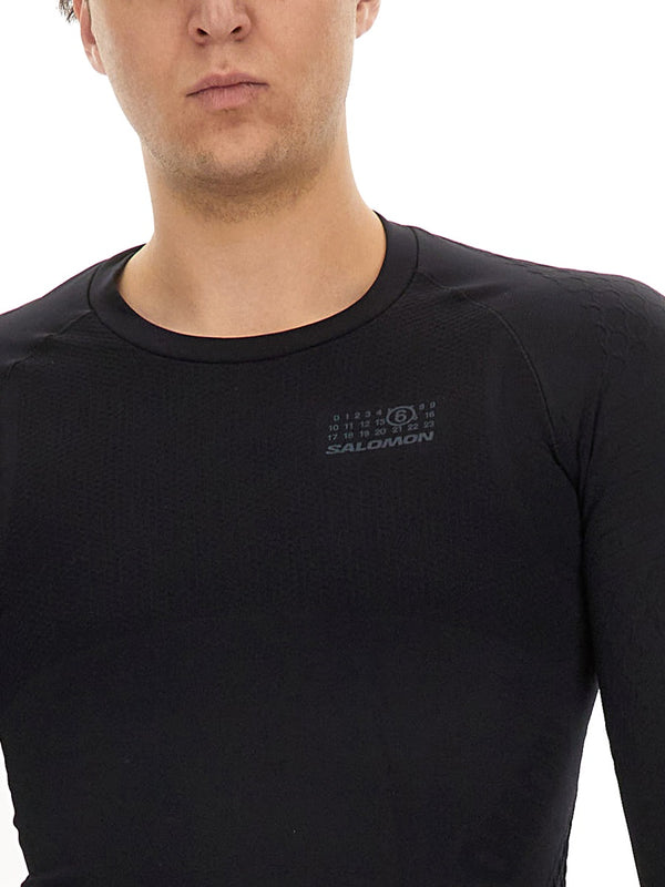 Technical Fabric Top Black Polyamide Tops