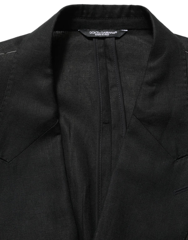 Dolce & Gabbana 100% Linen; Lining: 85% Silk pant suit in black