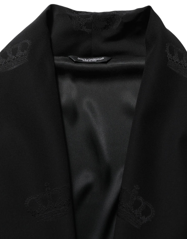 Dolce & Gabbana 100% Silk; Lining: 81% Acetate coat in black