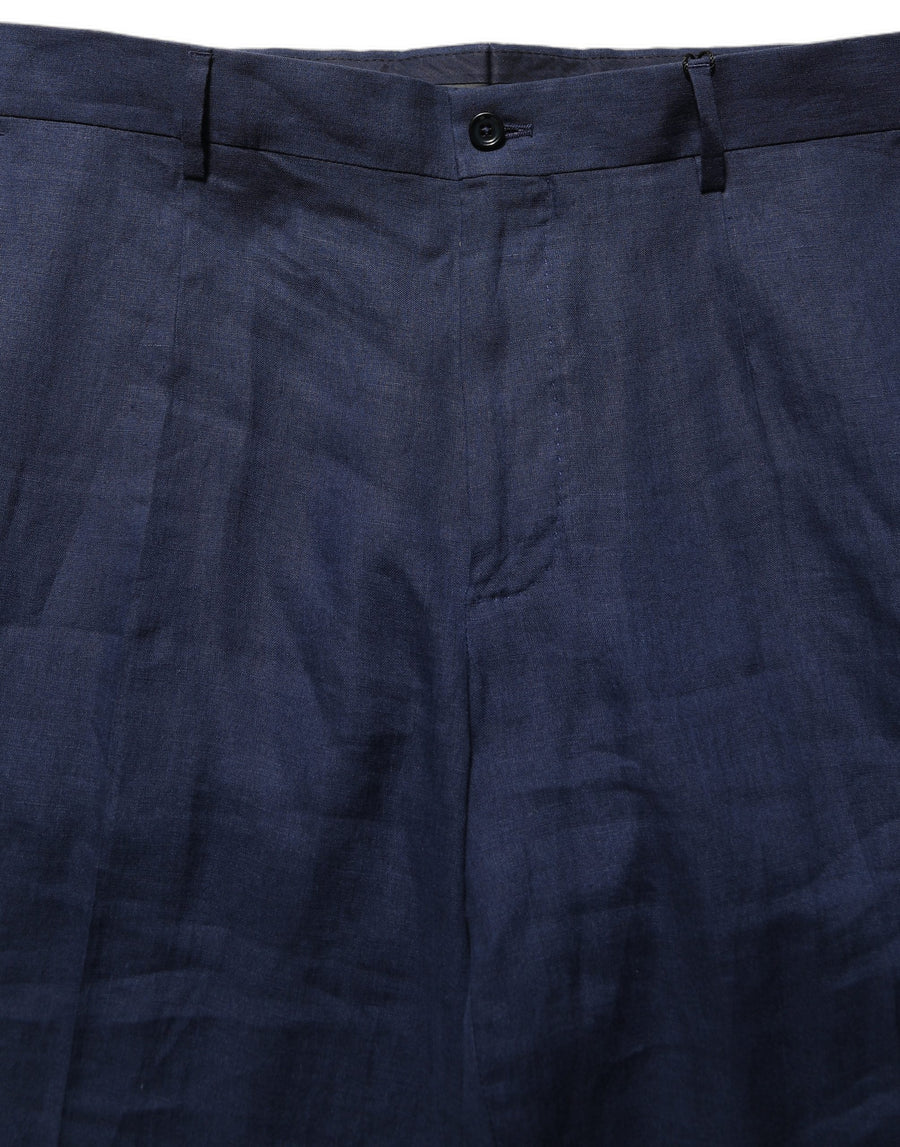 Dolce & Gabbana 100% Linen trousers in navy