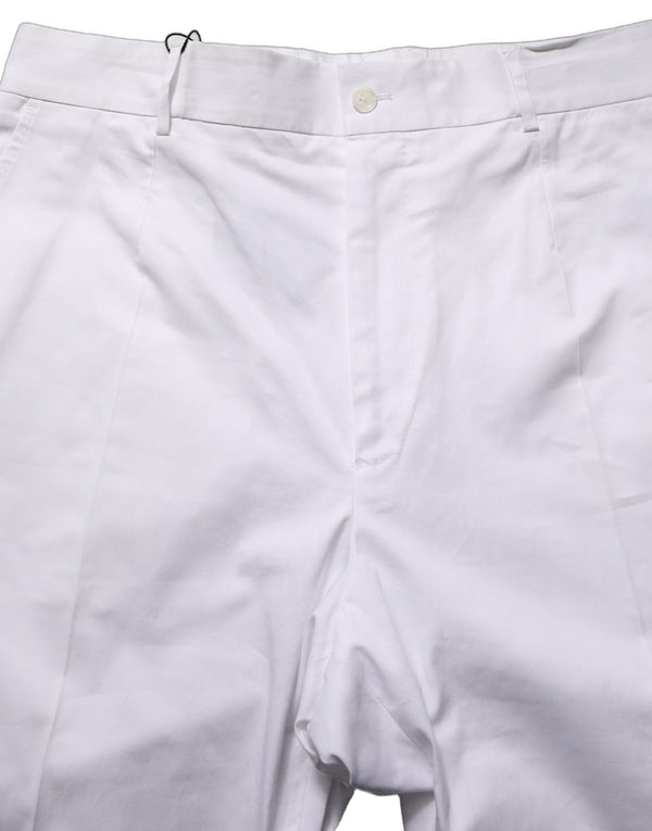 Dolce & Gabbana 98% Cotton trousers in white