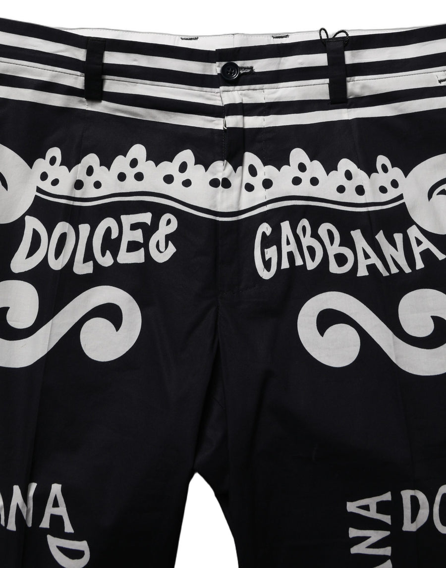 Dolce & Gabbana 100% Cotton trousers in black