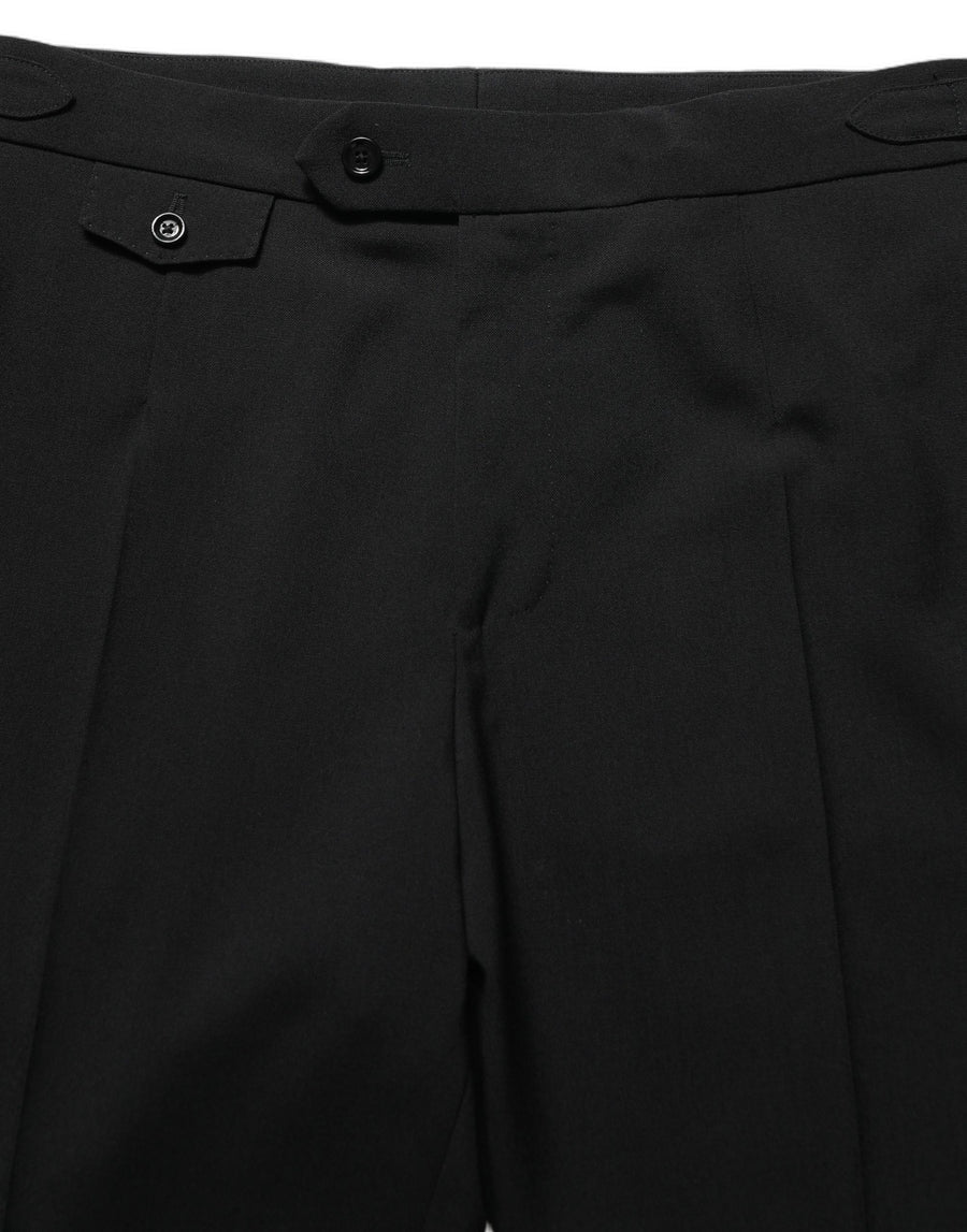 Dolce & Gabbana 54% Polyester trousers in black