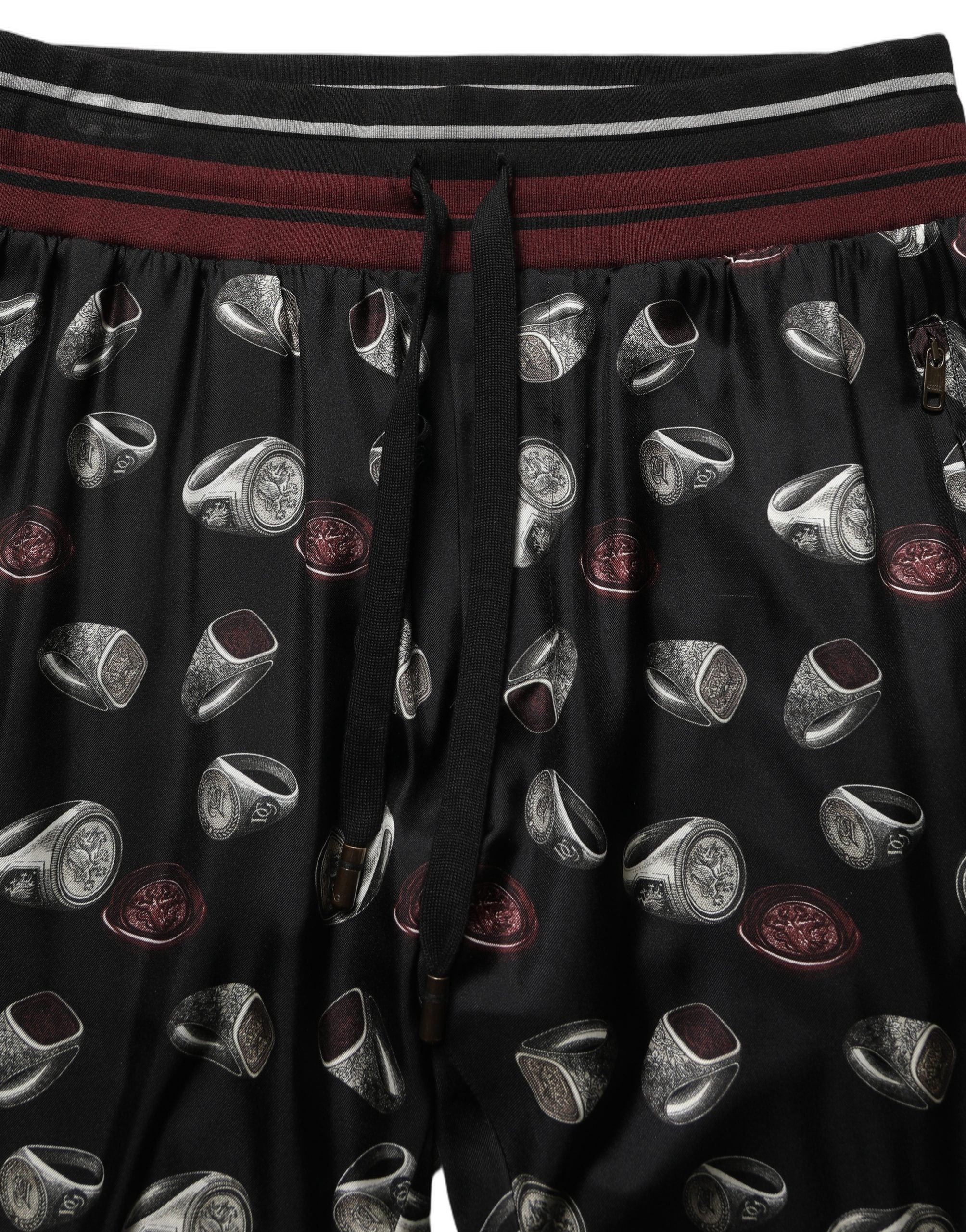 Dolce & Gabbana 100% Silk joggers in black