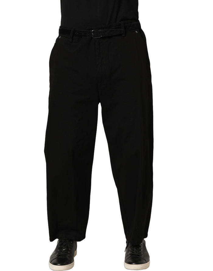 Dolce & Gabbana 100% Cotton trousers in black — view 2