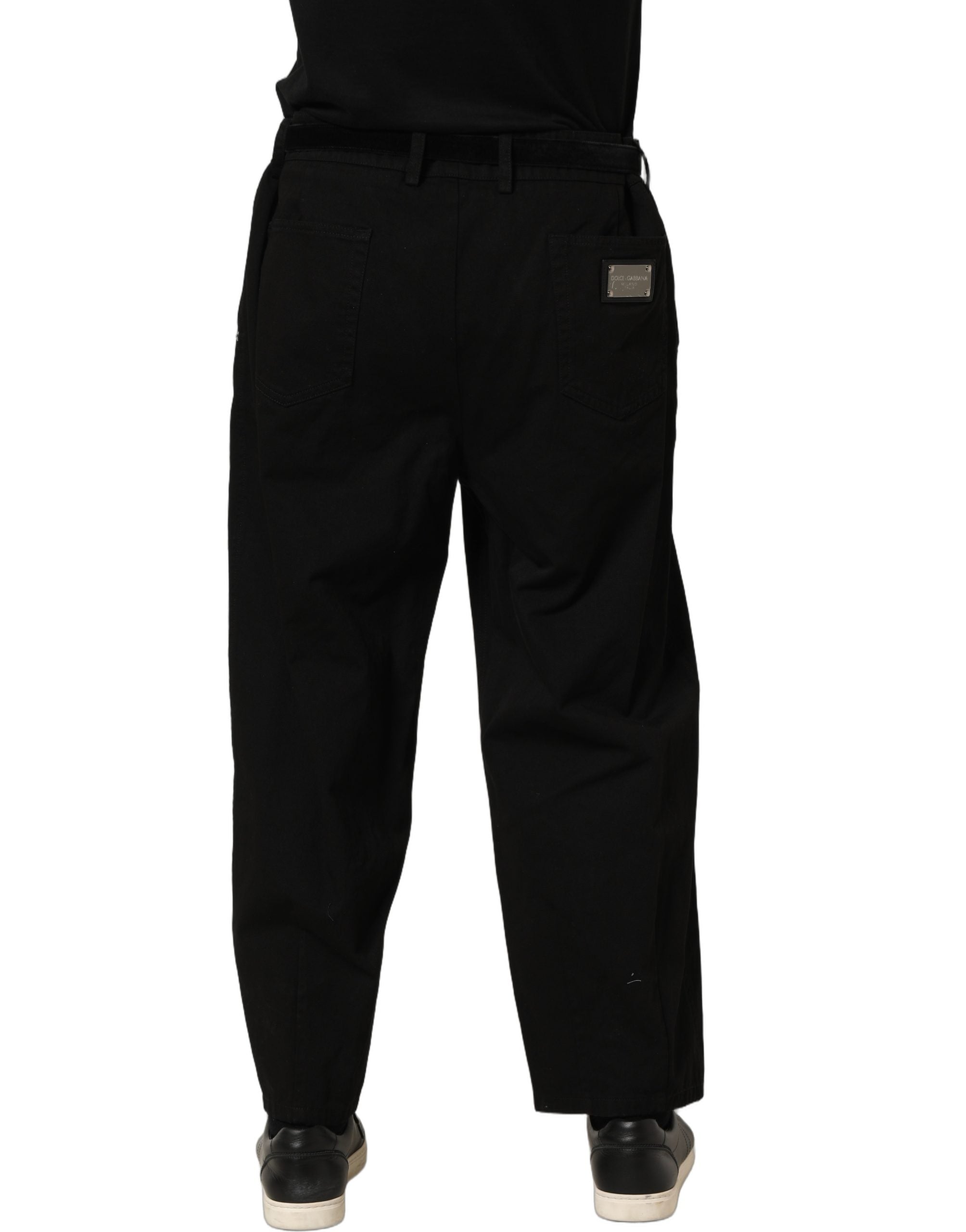 Dolce & Gabbana 100% Cotton trousers in black — view 4