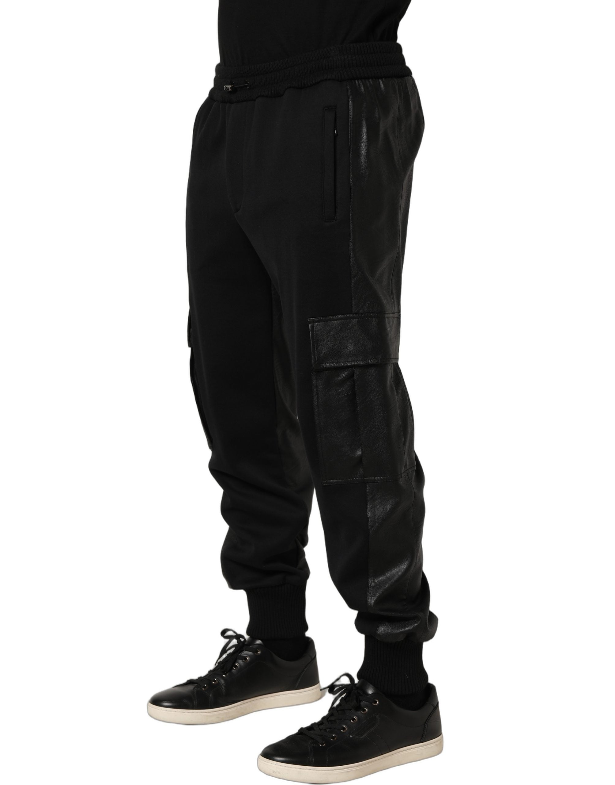 Dolce & Gabbana 56% Polyurethane joggers in black — view 4