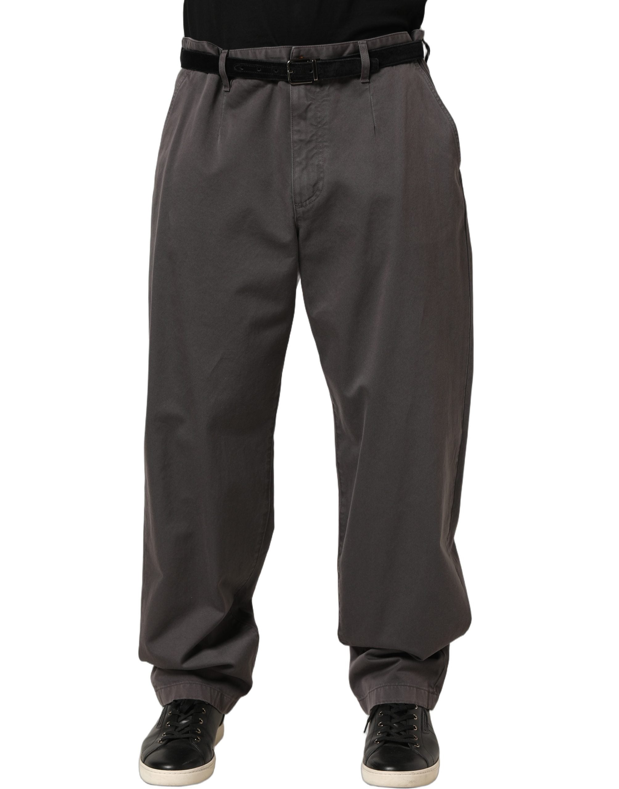 Dolce & Gabbana 100% Cotton trousers in gray — view 2